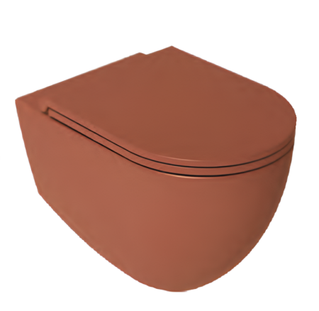 Унитаз ISVEA Infinity подвесной 365*530*400 серый терракотовый матовый 10NF02001SV-2U