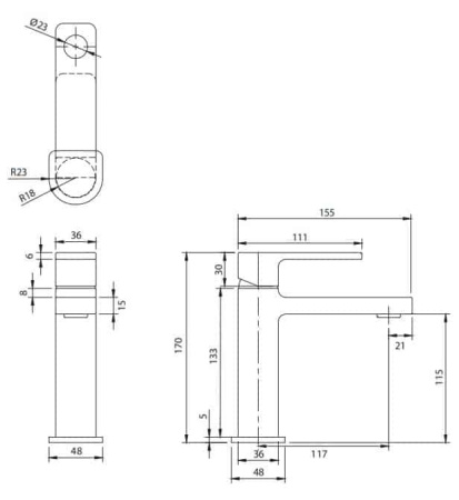 Смеситель для раковины OMNIRES Baretti BA7810CR