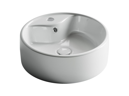 Умывальник чаша накладная круглая Ceramicanova Element 400*400*150мм, Белый, CN5027
