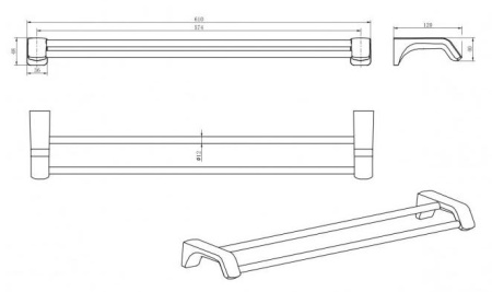 Полотенцедержатель CeramaLux Monelli 70009