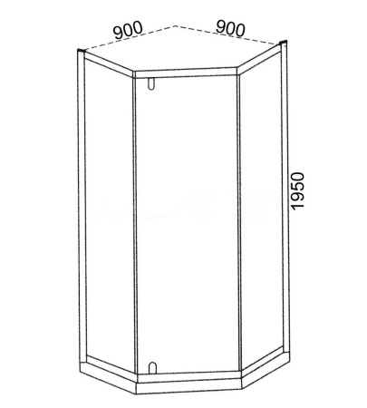 Душевой уголок Cerutti SPA C3ABD без поддона 90x90x195