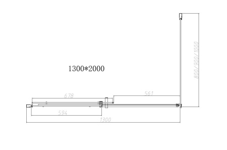 Душевой уголок Vincea Dice VSR-4D8013CL, 1300*800, хром, стекло Прозрачный