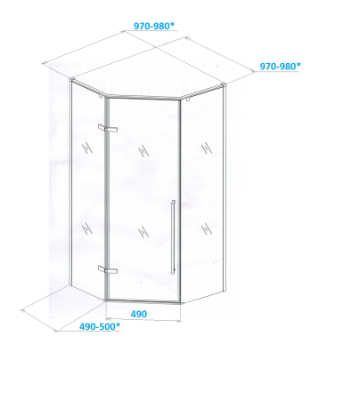 Душевой уголок Cerutti SPA C2AW без поддона 100x100x195