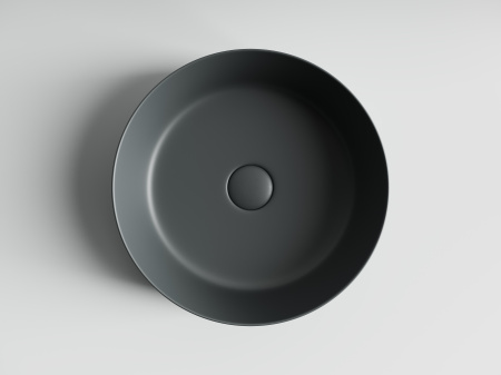 Умывальник чаша накладная круглая Ceramicanova Element 390*390*120мм, Темный антрацит матовый, CN6022MDH