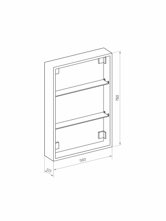 Зеркало-шкаф Taliente CBled 60 см TA-CBled-E6080 белый с подсветкой универсальный