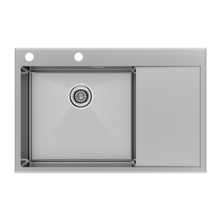 Мойка Paulmark KRONER-EDGE 78F PM777851-BSL 510х780х200 мм, нержавеющая сталь, брашированная нержавеющая сталь