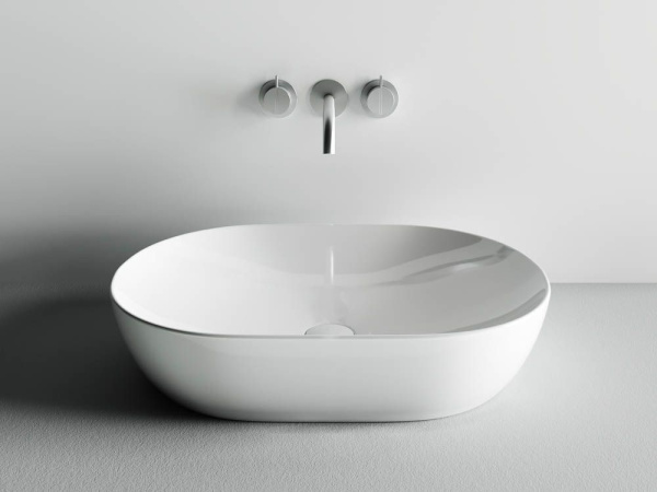 Умывальник чаша накладная овальная Ceramicanova Element 600*415*135мм, Белый, CN5009