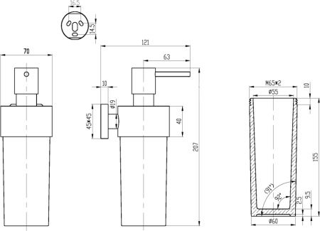 Дозатор для мыла Villeroy&Boch Elements TVA15200700061