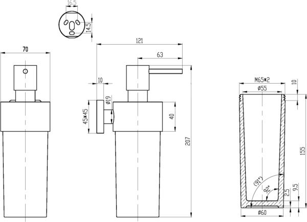 Дозатор для мыла Villeroy&Boch Elements TVA15200700061