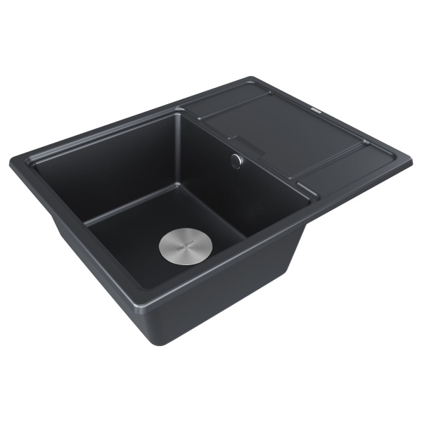 Мойка Paulmark FLUGEN 50-650 PM216550-BLM 500х650х200 мм, IT-GRANIT, черный металлик