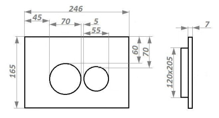 Кнопка CR04RG смыва для инсталляций Ceruttispa (розовое золото)