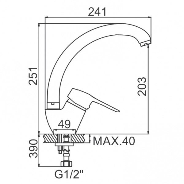 Смеситель для мойки Ledeme H04 L4104