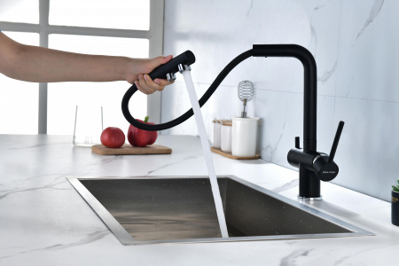 Смеситель для кухни Paulmark SERPENTINE Se213222-401(AN), антрацит