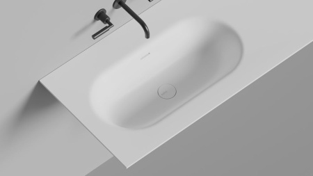 Раковина столешница Salini ONDA FLOW OVAL 72, белый, 14022042MN