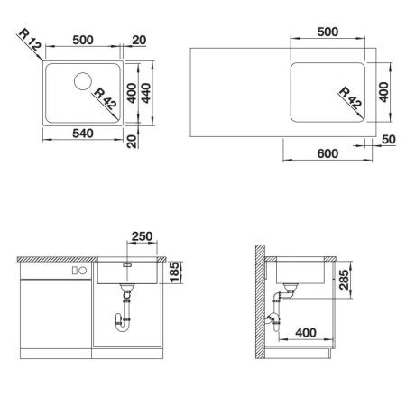 Кухонная мойка Blanco Solis 500-U 526122 полированная