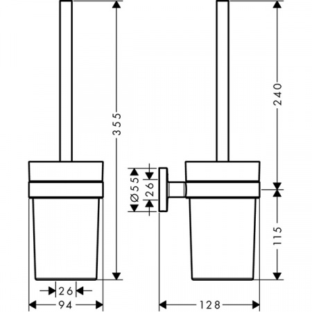 Ершик Hansgrohe Logis UA 41722000