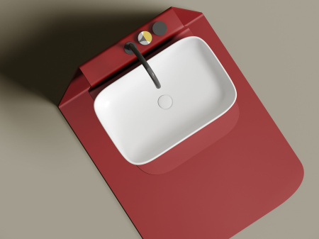 Умывальник чаша накладная прямоугольная Ceramicanova Element 605*380*150мм, белый матовый, CN6053MW