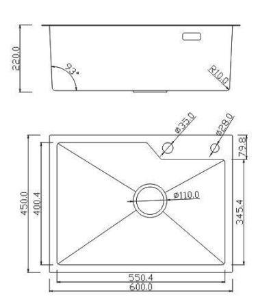 Кухонная мойка ROXEN Wellnes 560240-60