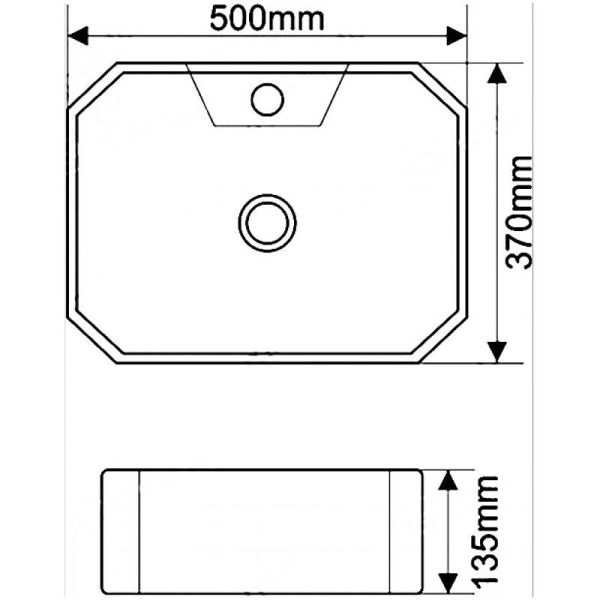 Раковина SantiLine SL-1083 50х37 белая