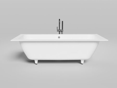 Ванна встраиваемая Salini ORLANDA AXIS 190x80, S-Stone, матовый белый 103221M