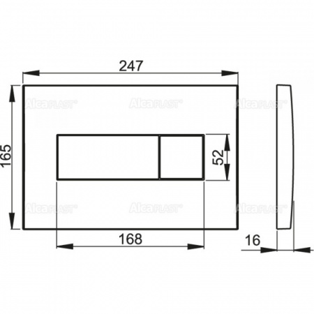 Кнопка смыва AlcaPlast M370 белый