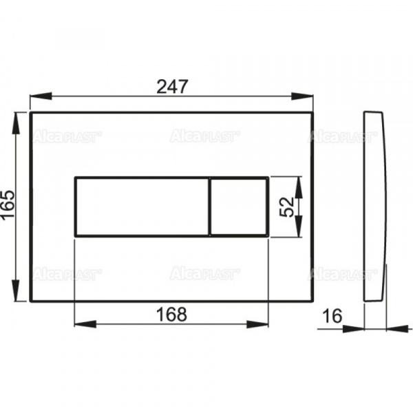 Кнопка смыва AlcaPlast M370 белый