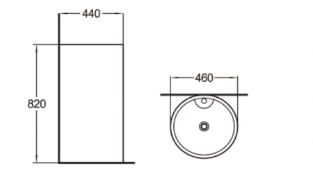 Раковина SantiLine SL-4003 46х44 белая