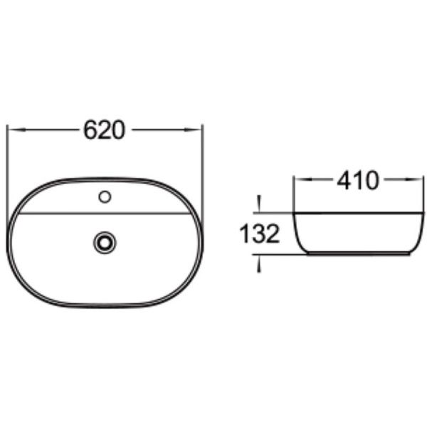 Раковина SantiLine SL-1082 60х38 белая