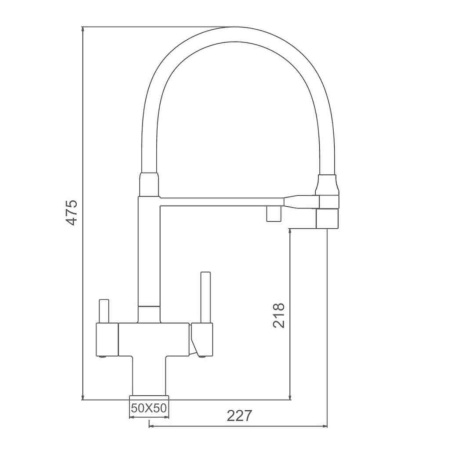 Смеситель для кухни Gappo  с гибким изливом G4395-56