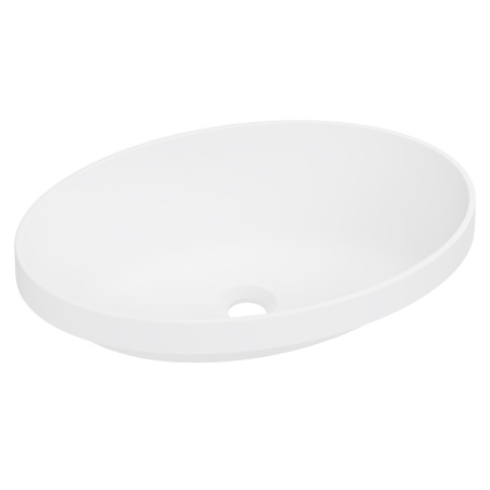 Умывальник Belux Джаз 610 Эллипс, Белый матовый, Solid Surface