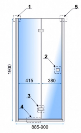 Душевая дверь Rea BEST 90 Rea-K1302