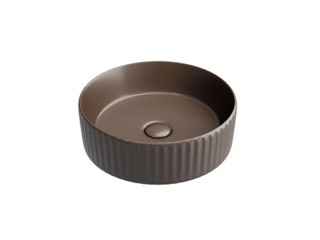 Умывальник чаша накладная круглая Ceramicanova Element 360*360*115мм, темно-коричневый матовый, CN6057MDB