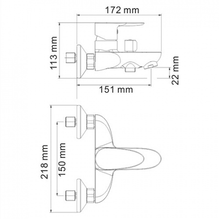 Смеситель для ванны WasserKraft 3501