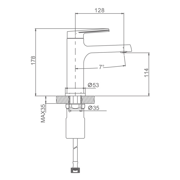 Смеситель для раковины Splenka S50.10, хром