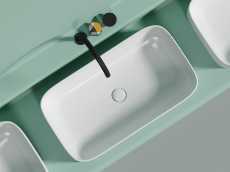 Умывальник чаша накладная прямоугольная Ceramicanova Element 705*380*150мм, белый матовый, CN6054MW