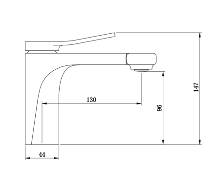 Смеситель для раковины Bronze de Luxe Element EL02XCB, хром