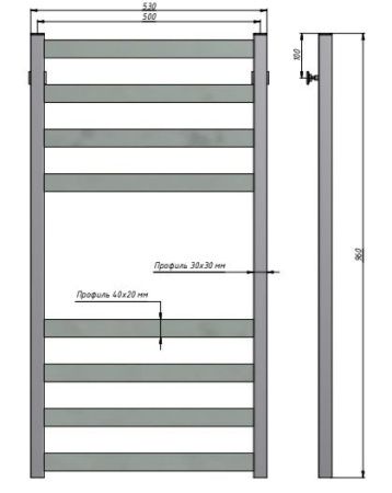 Полотенцесушитель Stinox Verona 50x100