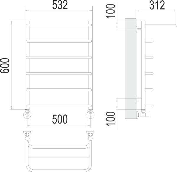 TERMINUS Полка П6 500х600