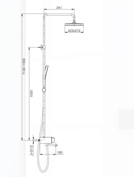 Душевая система Gappo G2495-16