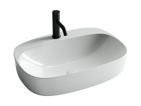 Умывальник чаша накладная овальная Ceramicanova Element 595*420*155мм, Белый, CN5012