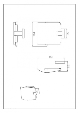 Держатель туалетной бумаги CeramaLux Quadro 61907