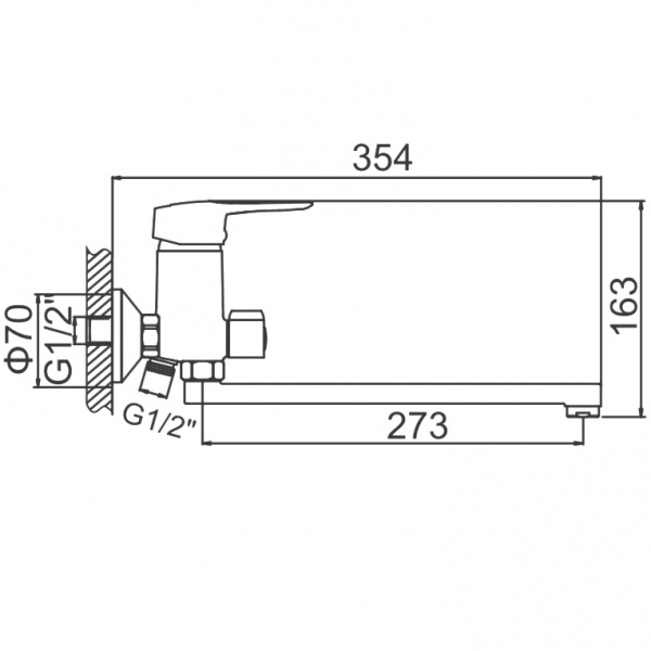 Смеситель для ванны Ledeme H04A L2204A