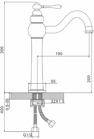 Смеситель для умывальника Felice 1125 CROMO