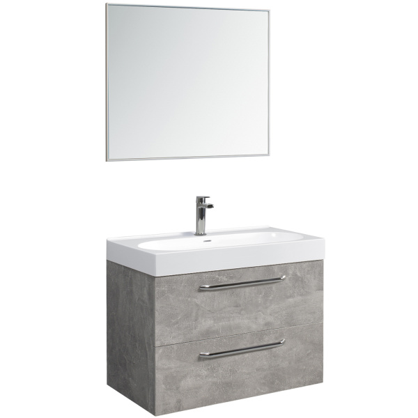 Тумба под умывальник Belux Стокгольм НП 80-02 Бетон Чикаго светло-серый