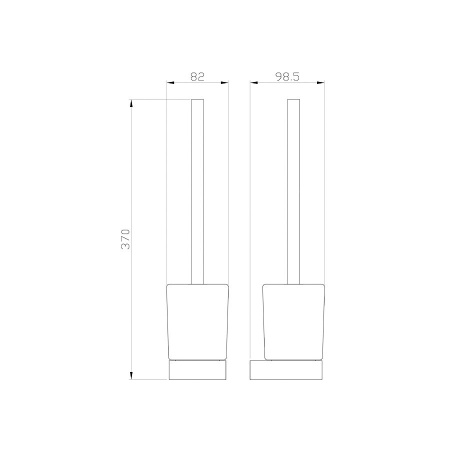 Туалетный ершик в комплекте WONZON & WOGHAND, Хром (WW-9529)