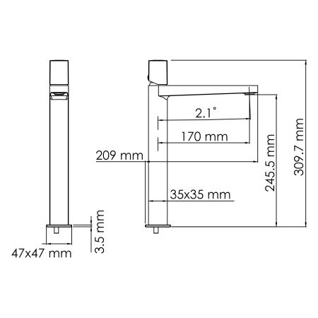 Смеситель для раковины Wasserkraft Naab 8603H