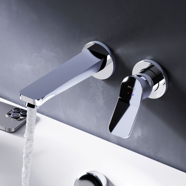 F85A72600 X-Joy Смеситель для умывальника AM.PM монтируемый в стену, хром