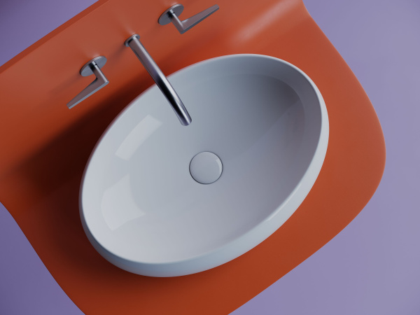 Умывальник чаша накладная овальная Ceramicanova Element 560*390*150мм, Белый, CN5033