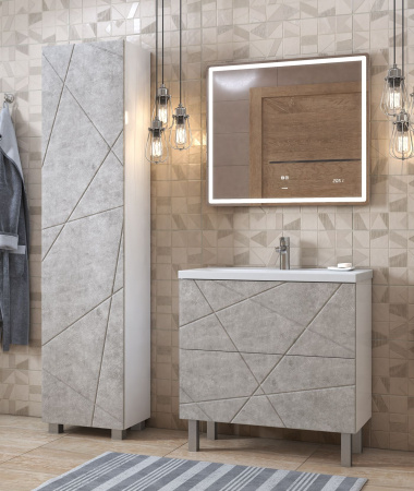 Тумба под раковину напольная VIGO Geometry tn.bsf.GEO.COM.70.2Y бетон, 70 см