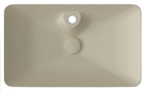 Раковина ISVEA SistemaY Clear накладная 644*395*125 1 цвет слоновая кость матовый 10SY50065SV-2K